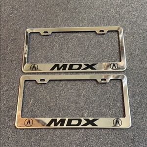 MDX License Plate Frame - Silver
